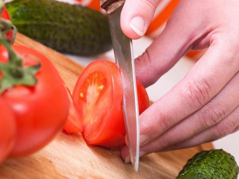 Do you cut all your veggies without washing knife in between