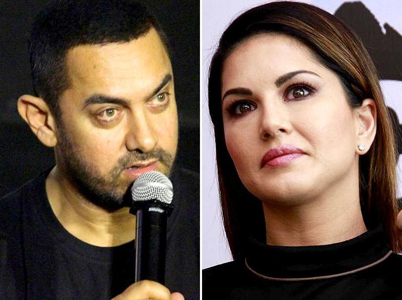 Brazzear Sunny Leon - Aamir Khan meets Sunny Leone for lunch in Delhi | Bollywood - Hindustan  Times