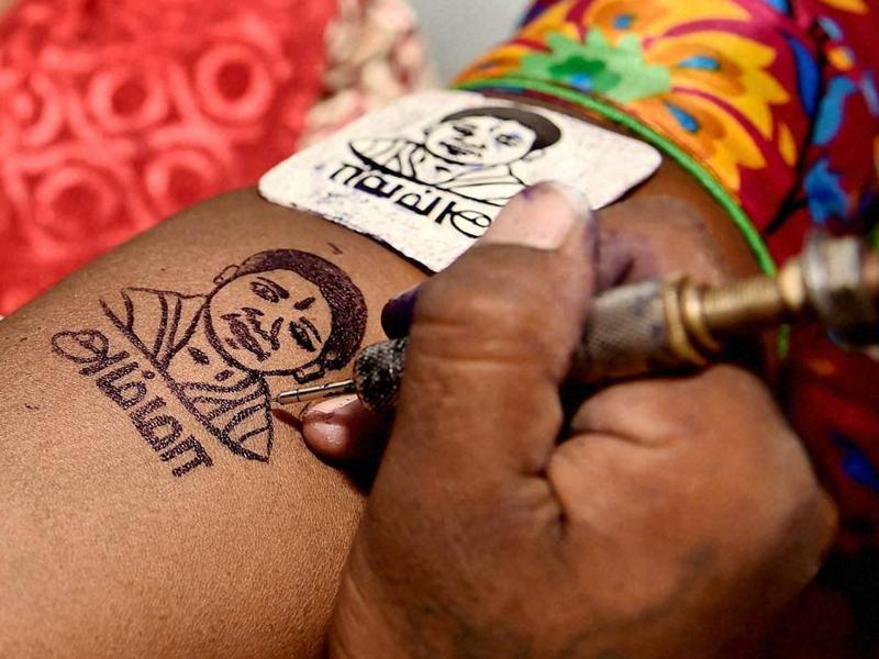 Tamil Script tattoo 