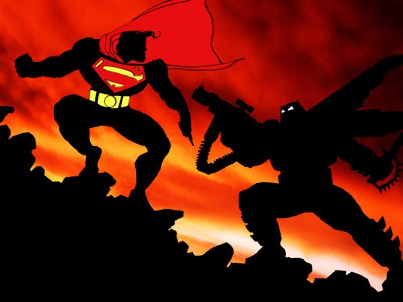 superman batman silhouette