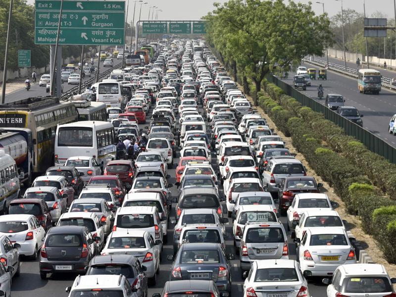 In pics: Traffic jam on Delhi-Gurgaon border as cab drivers protest ...