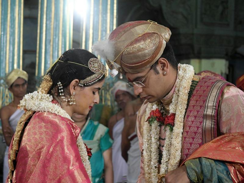In pics Wodeyar scion ties knot with Rajasthan royal family daughter