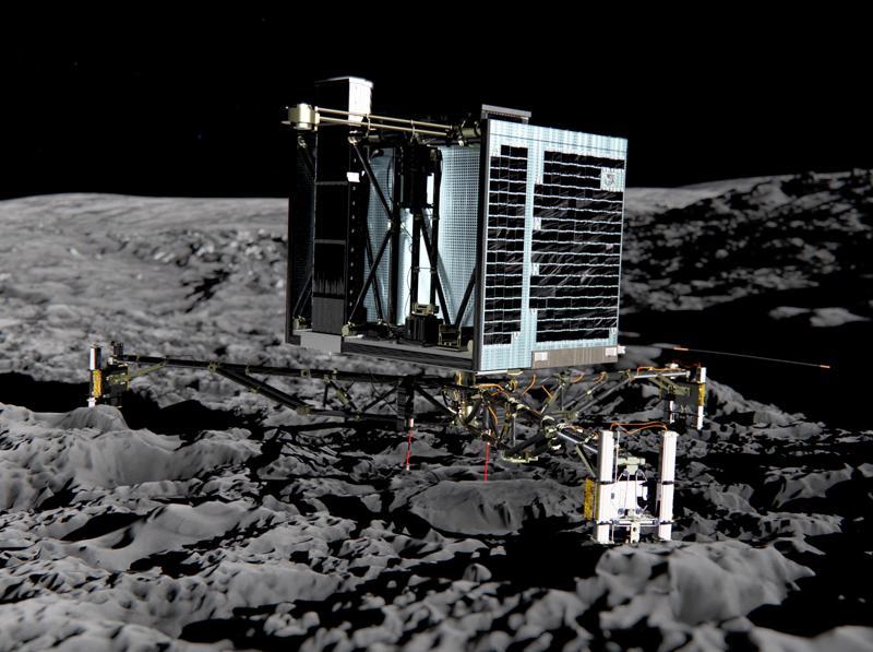 Missing comet lander Philae found stuck on comet: European Space Agency ...