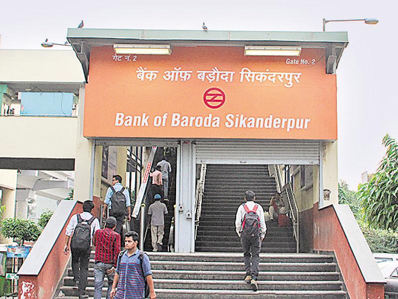 Gurgaon’s Sikanderpur metro station is now Bank of Baroda Sikanderpur Hindustan Times