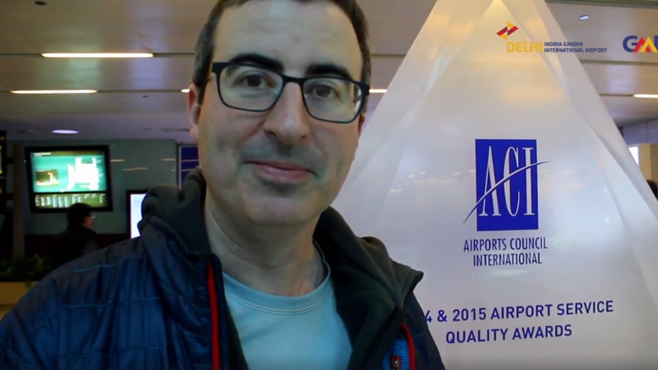 Watch British comedian John Oliver quips about Delhi’s