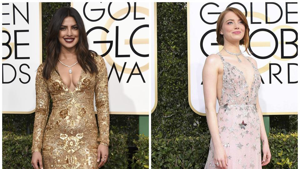 Priyanka Chopra To Emma Stone The Best Dressed People At Golden Globes Hollywood Hindustan