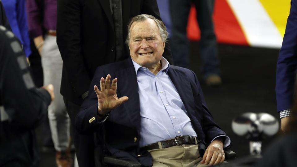 Former President HW Bush recovering in hospital after breathing