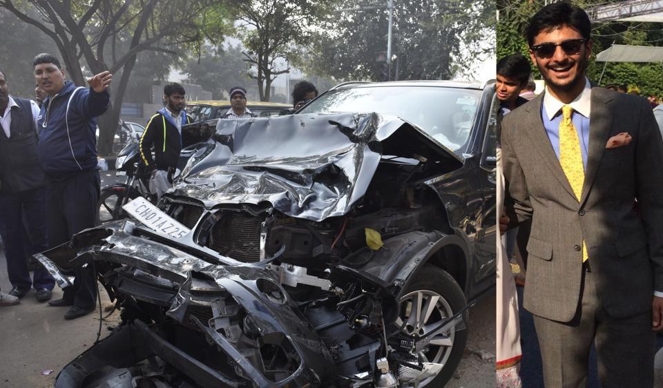 BMW accident Speeding car rammed into Uber cab at 100125 kmph