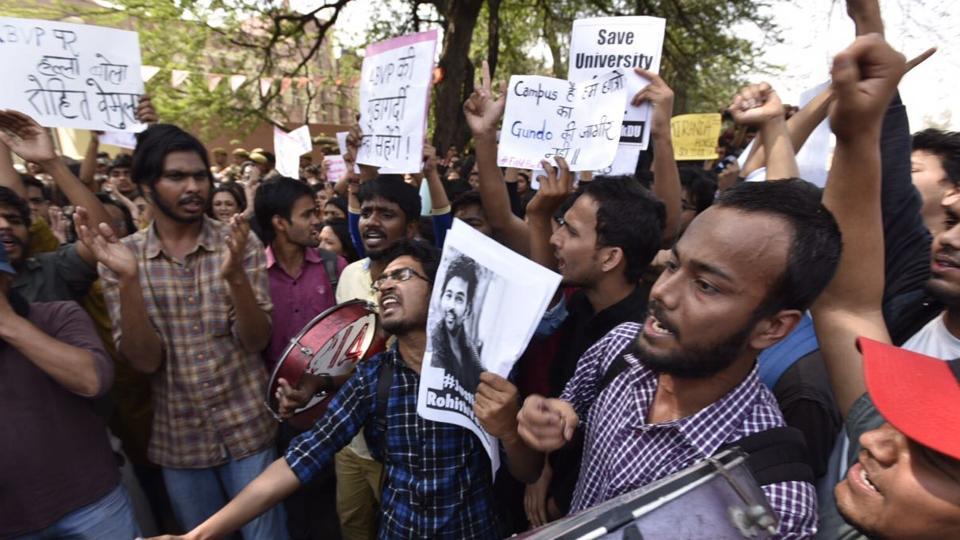 In pics: Delhi University becomes protest central over Ramjas College ...