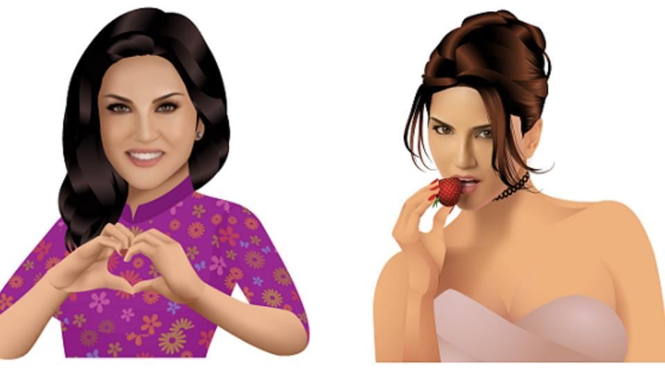 Sunny leone hotsell whatsapp stickers