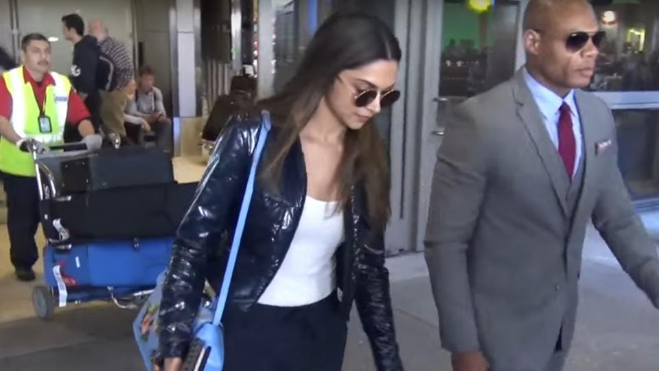 Deepika Padukone arrives at Los Angeles International (LAX