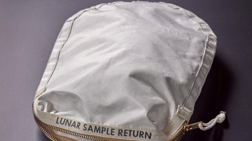 Collection bag used by Armstrong in Apollo 11 moon mission to ...