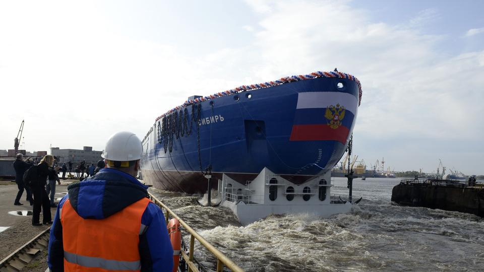 India should explore the prospects of building, smaller custom heavy icebreakers based on the template of the “Arktika” Project 22220 icebreaker ships with the USC.&nbsp; (AFP)