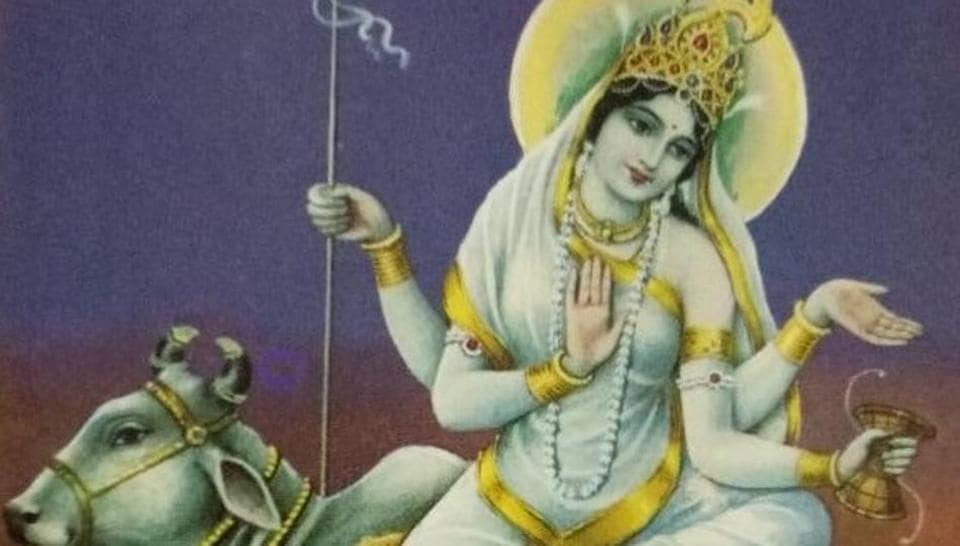 Goddess MahaGauri blesses devotees with fearlessness. Goddess MahaGauri blesses devotees with fearlessness.