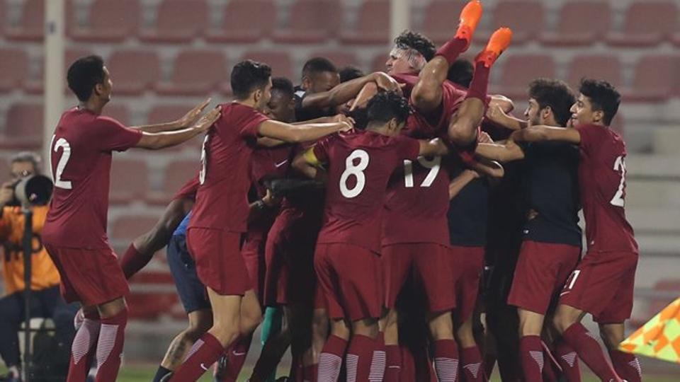 Mohamed El-Sayed (34) of Al Shamal evades a tackle during the QNB Stars  League game between Al Rayyan and Al Shamal at the Suheim bin Hamad Stadium  in Doha, Qatar on 11