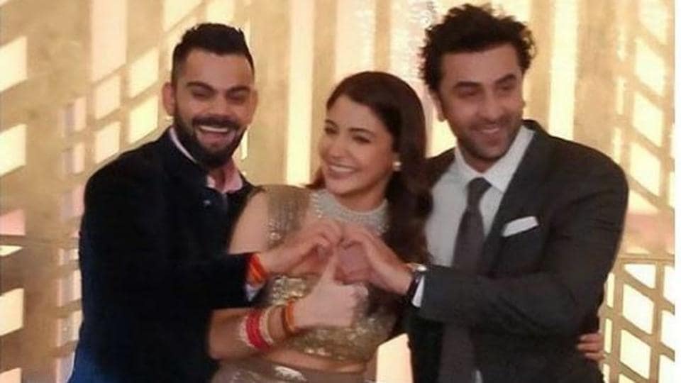 Inside Anushka Sharma Virat Kohli S Reception Ranbir Kapoor Recreates Adhm Pose With Newlyweds Hindustan Times Anushka sharma and virat virat kohli and anushka wedding reception invitations sherwani. inside anushka sharma virat kohli s