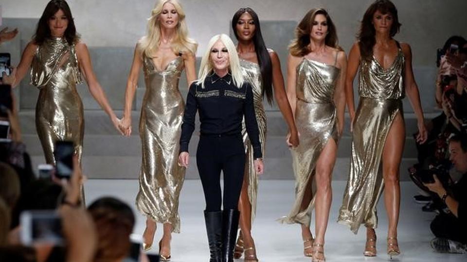 Milan Fashion Week 2018: Versace goes punk wild with homey looks ...
