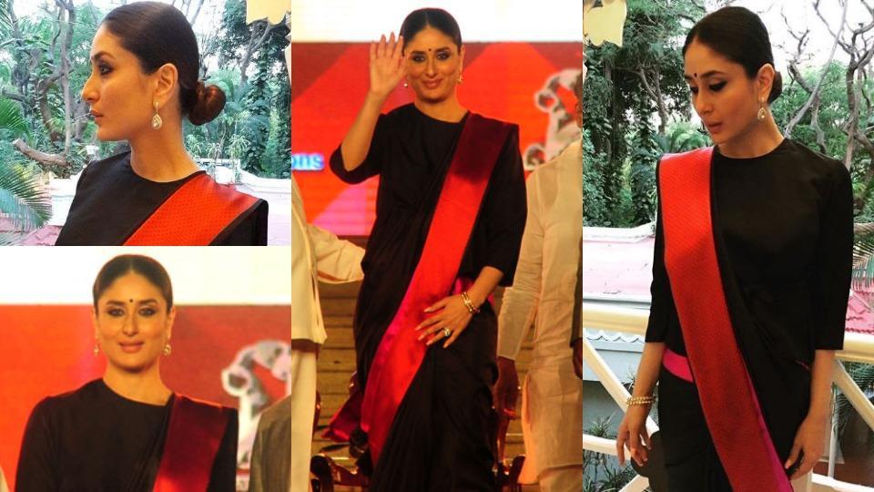 Kareena Kapoor Effortlessly Aced Ethnic Wear In Chic Black Saree At
