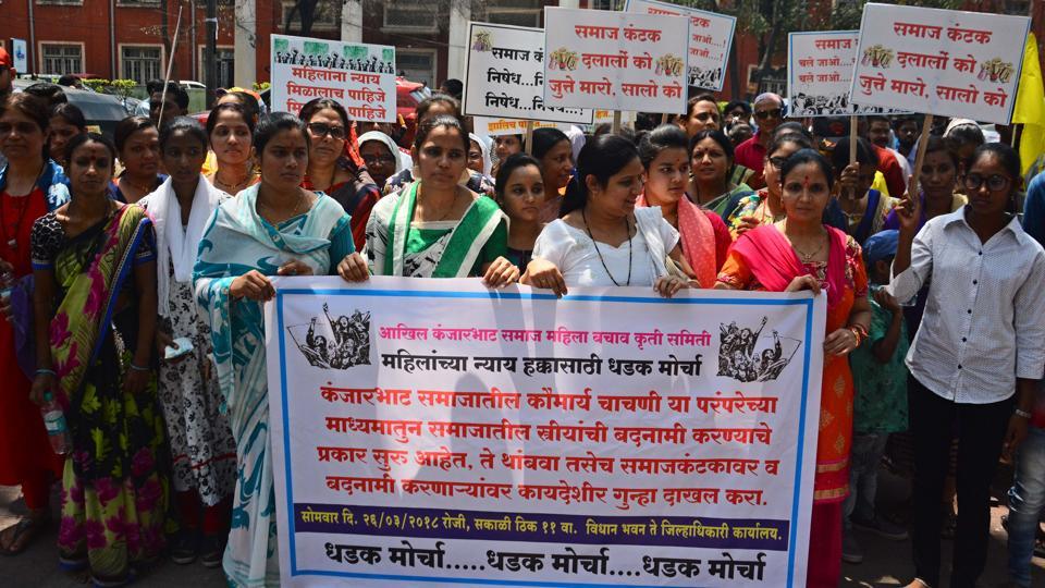 Kanjarbhat virginity test: Around 200 protest at Pune collectorate ...