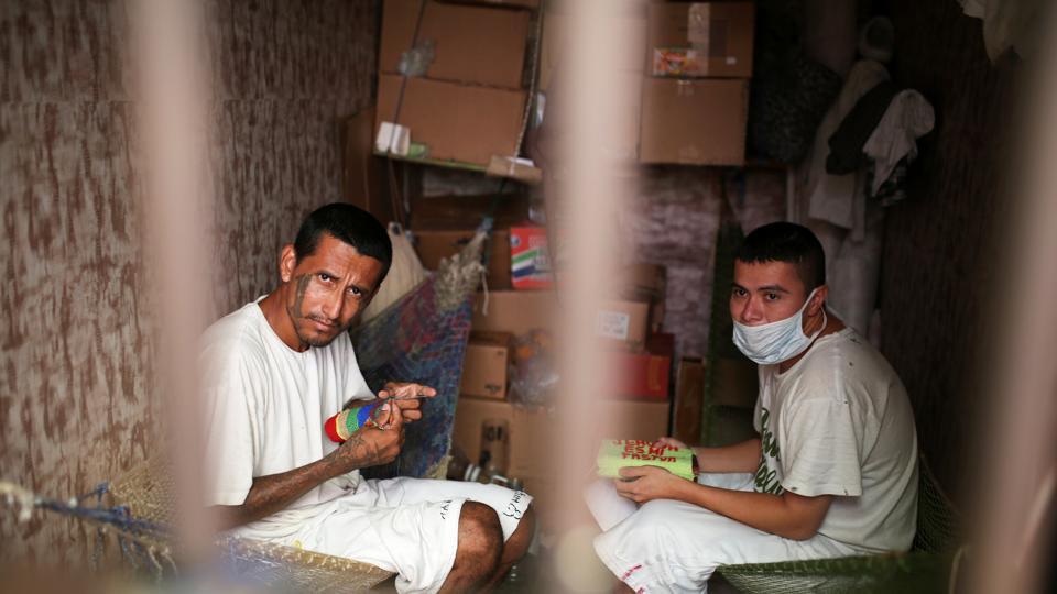 Photos  Gang members quest for God  behind bars Salvador