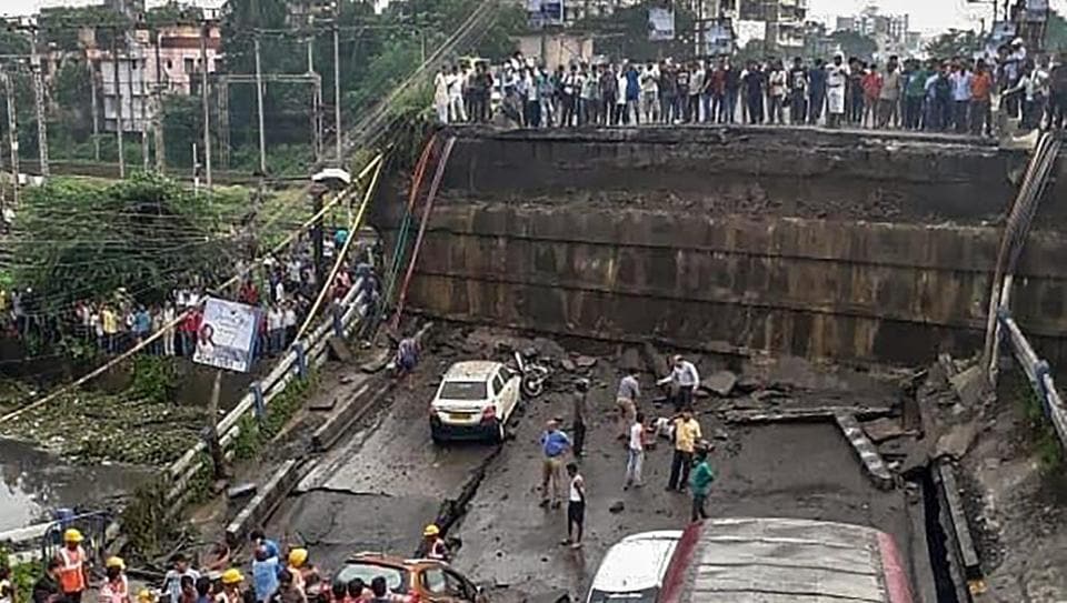 write a newspaper report on the majerhat bridge collapse in kolkata