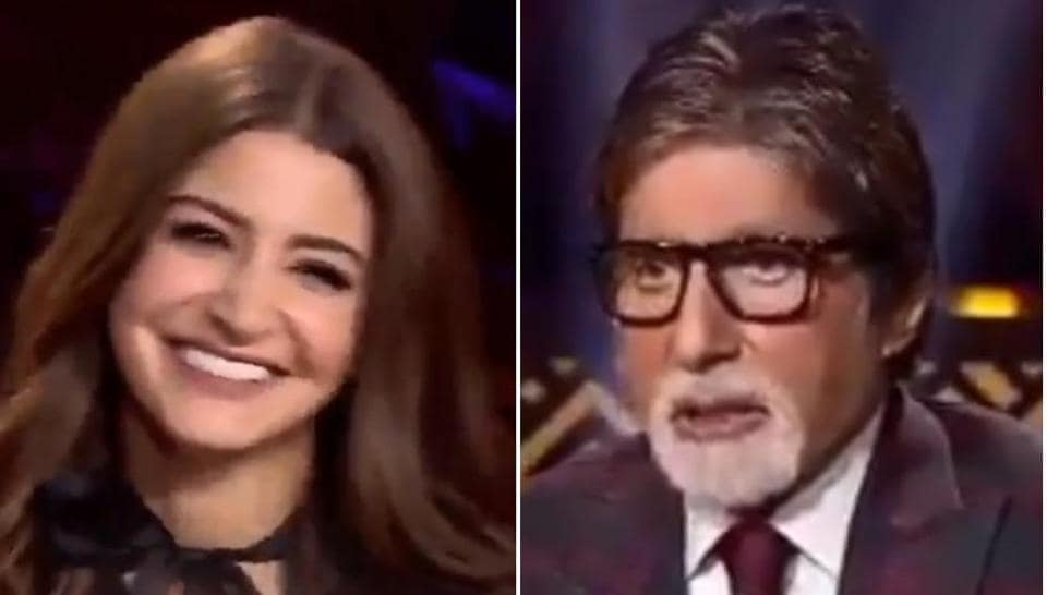 Amitabh Bachchan teases Anushka Sharma about Virat Kohli on KBC 10. Watch video