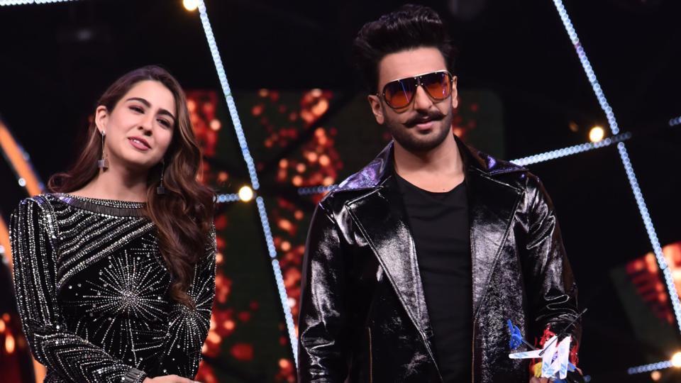 Simmba Promotions: Sara Ali Khan looks radiant in white while Ranveer Singh  kills in black leather jacket. See pics