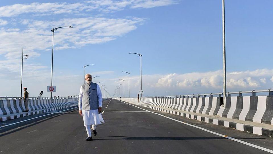 There has been a huge infrastructure boost in the region with many engineering marvels such as the Bogibeel Bridge, India’s longest rail-cum-road bridge. (PTI File Photo) There has been a huge infrastructure boost in the region with many engineering marvels such as the Bogibeel Bridge, India’s longest rail-cum-road bridge. (PTI File Photo)