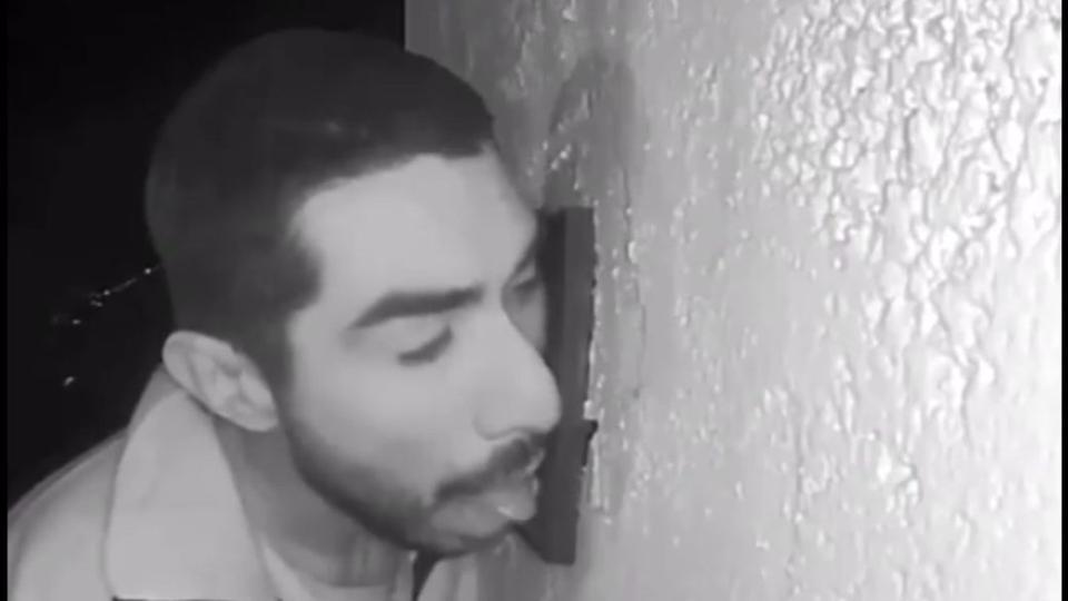 Man Caught Licking Strangers Doorbell For 3 Hours Bizarre Video Goes