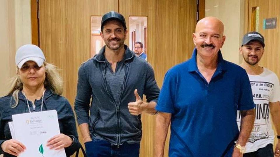 Rakesh Roshan heads home with Hrithik Roshan to ‘begin again’ after