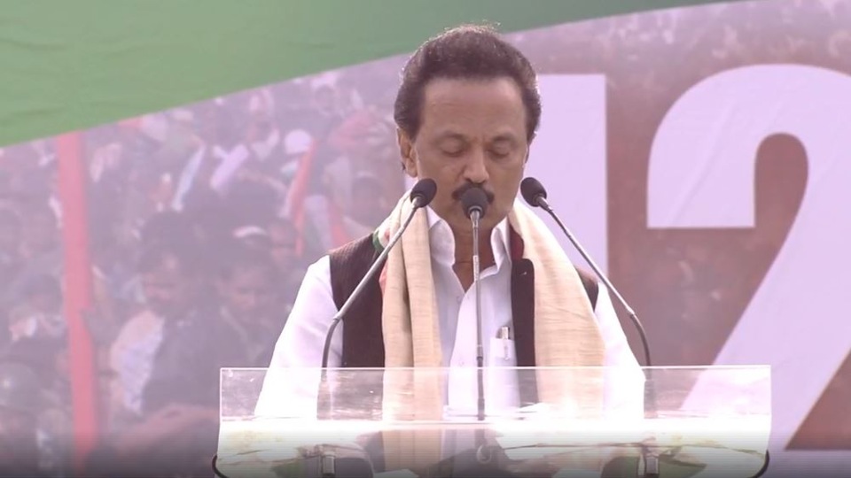 PM afraid of few people, Mamata Banerjee among them, says MK Stalin at Opposition rally