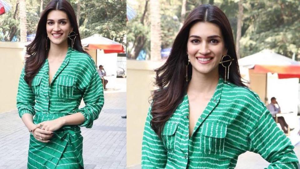 Look of the day: Kriti Sanon looks pretty in an off-shoulder frock by  Manika Nanda - News18