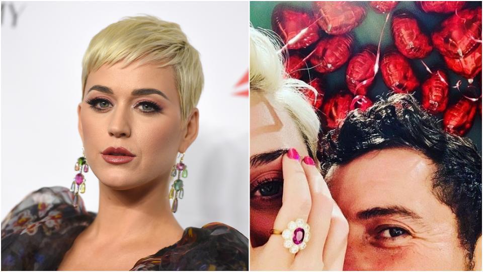 Katy Perry and Orlando Bloom are engaged. See her enormous ring, announcement pic