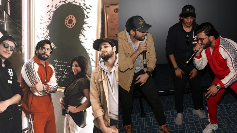 Gully Boy Ranveer Singh visits theatre with Zoya Akhtar, Siddhant Chaturvedi, Alia Bhatt gets a FOMO attack