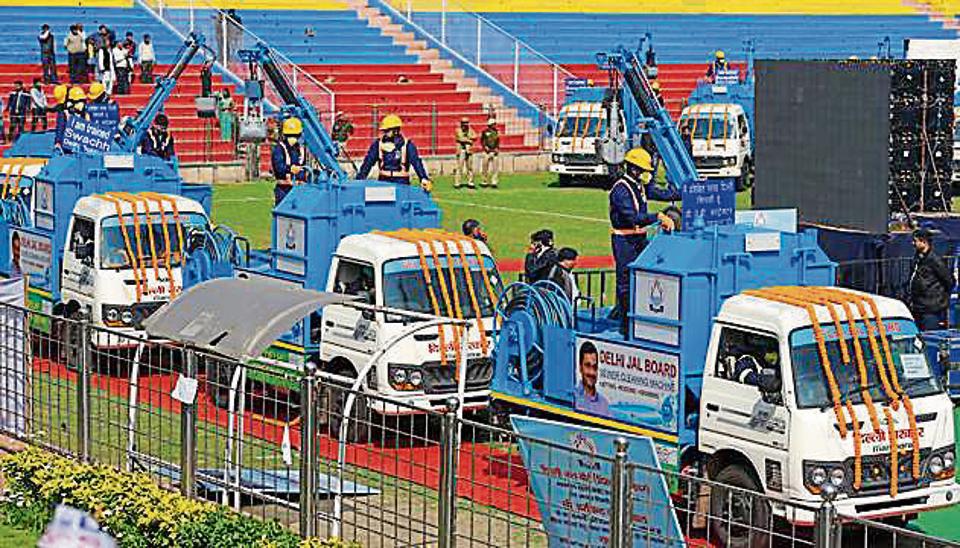 Arvind Kejriwal flags off 200 sewer cleaning machines Latest News