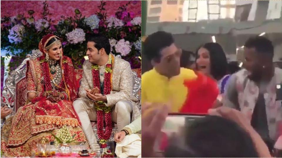 Inside Akash Ambani wedding: Priyanka Chopra dances with Aishwarya Rai, Karan Johar matches steps with Hardik Pandya. Watch