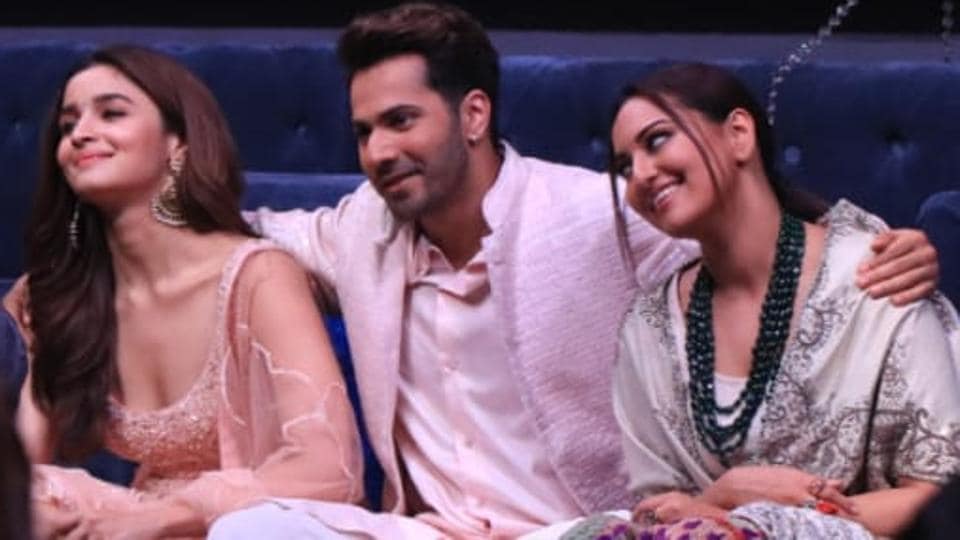 Alia Bhatt, Varun Dhawan, Sonakshi Sinha are first class as they promote Kalank. See pics