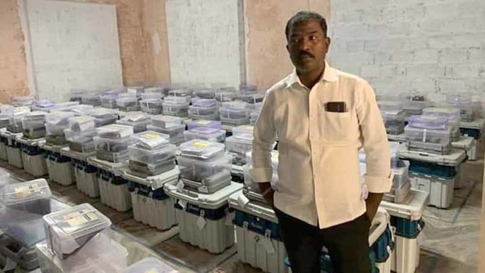 TRS leader arrested for clicking picture inside EVM strongroom in ...