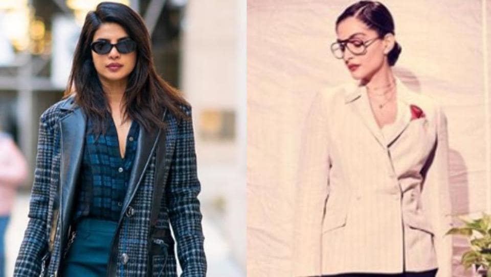 Priyanka Chopra and Sonam Kapoor show you exactly how to wear a skirt suit. See latest pics