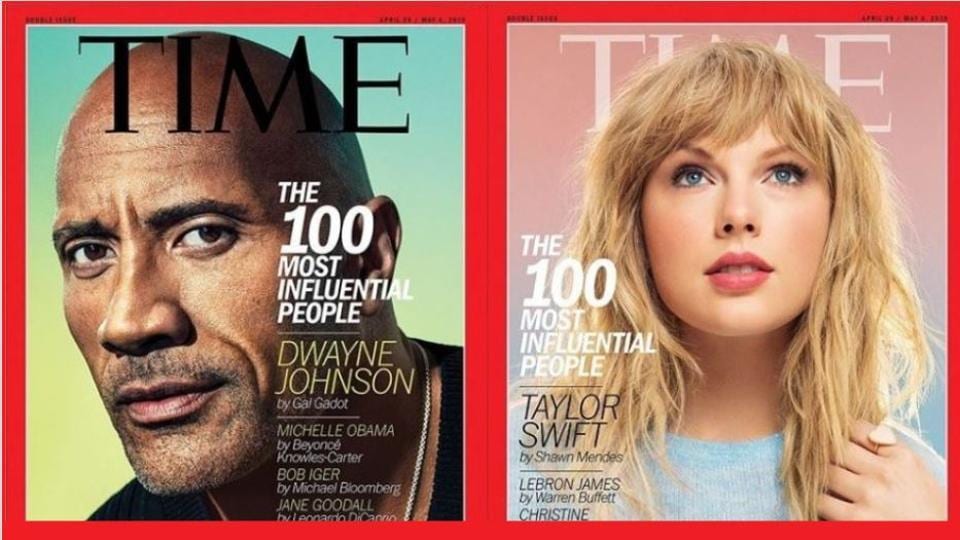 Taylor Swift, Dwayne Johnson cover Time's most influential people issue