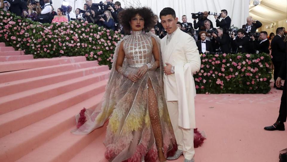 Met Gala 2019: Priyanka Chopra stuns in Dior Haute Couture silver gown,  Nick Jonas complements her look in white