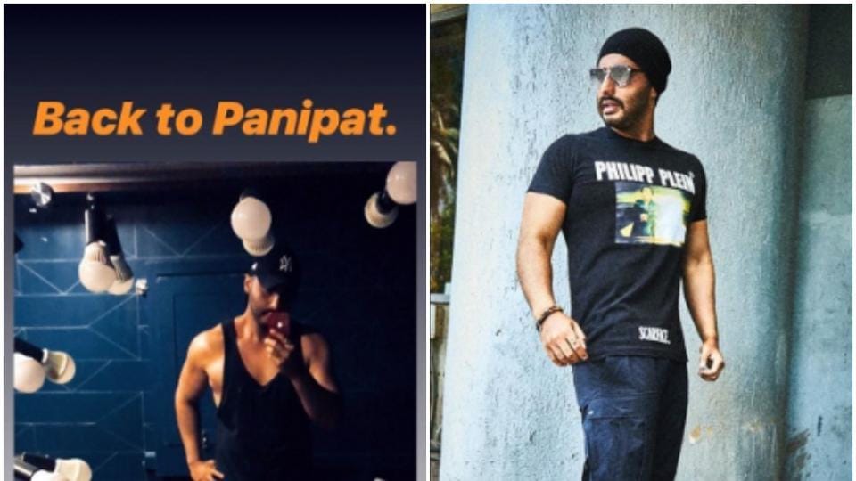 Arjun Kapoor resumes shooting for Panipat, shares pic flaunting body after workout