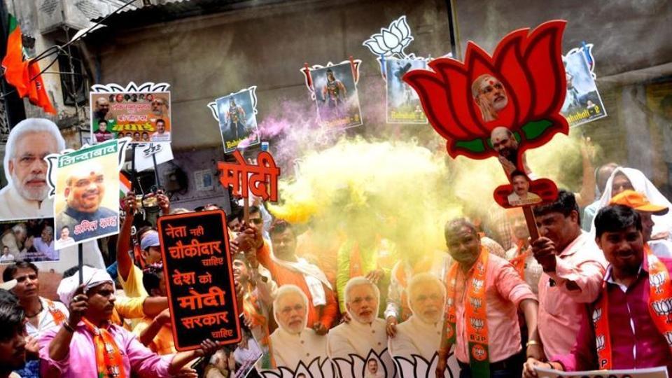 Lok Sabha Election 2019 BJP leading with heavy margin in all five