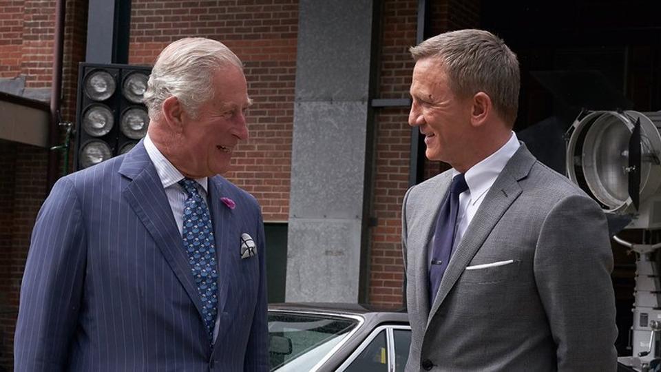 Prince Charles visits James Bond sets, meets Daniel Craig and crew. See