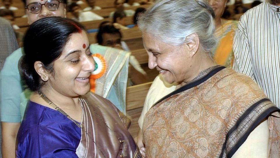 Sushma Swaraj Recalls Sheila Dikshit As ‘opponent In Politics But ...