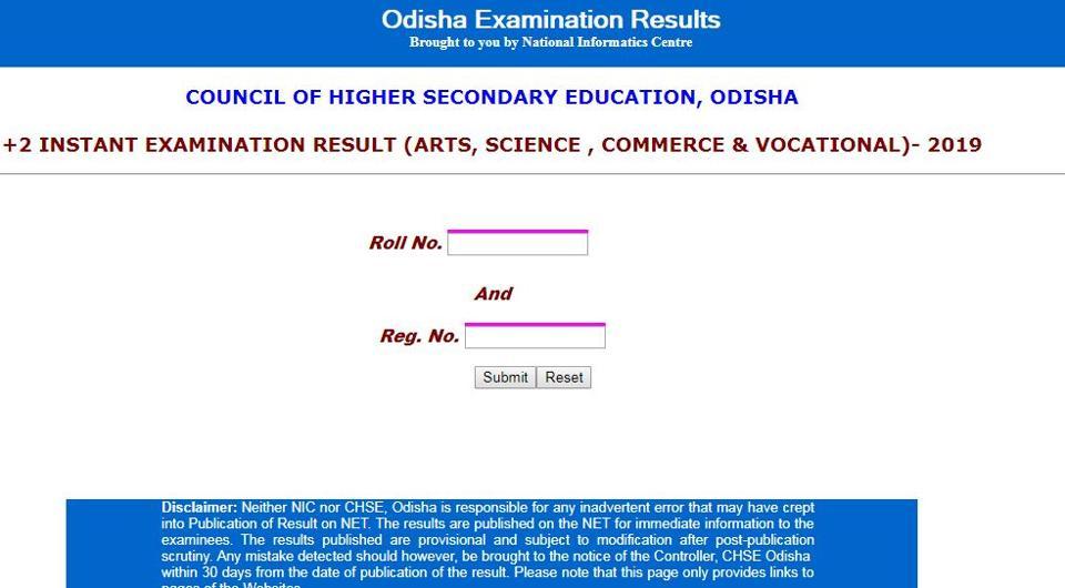 Chse Result 2019 Odisha Plus 2 Instant Exam Result 2019 Declared At Orissaresults Nic In Hindustan Times