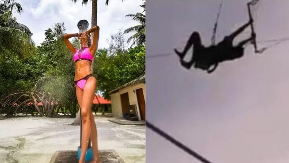 Kasautii Zindagii Kay’s Prerna Erica Fernandes turns trapeze artist during Maldives vacation, performs daring act. Watch