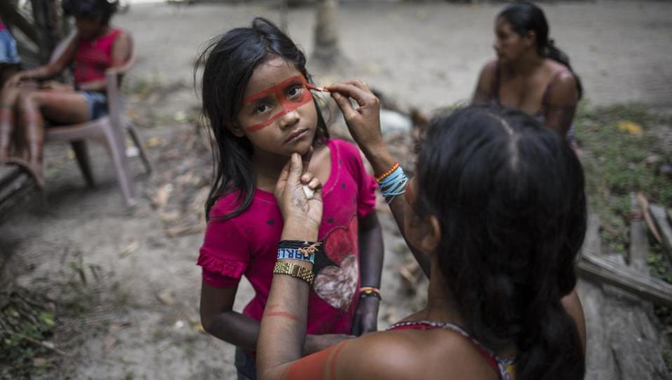 amazonian tribal body paint