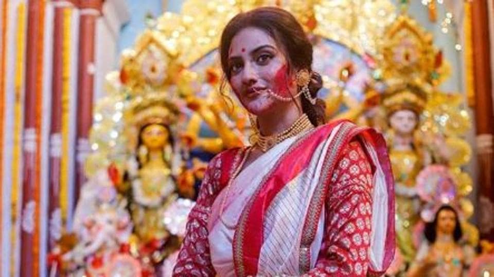 Nusrat jahan reacts to criticism for celebrating durga puja