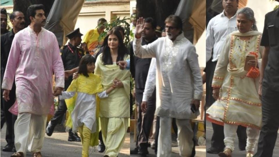 Aishwarya Rai, Abhishek Bachchan, Aaradhya Join Amitabh Bachchan To ...